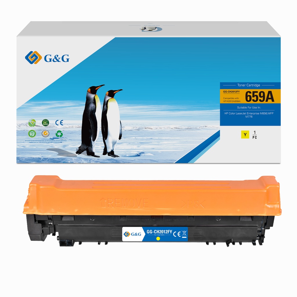 G&G Remanufactured HP W2012A(659A) Toner Y