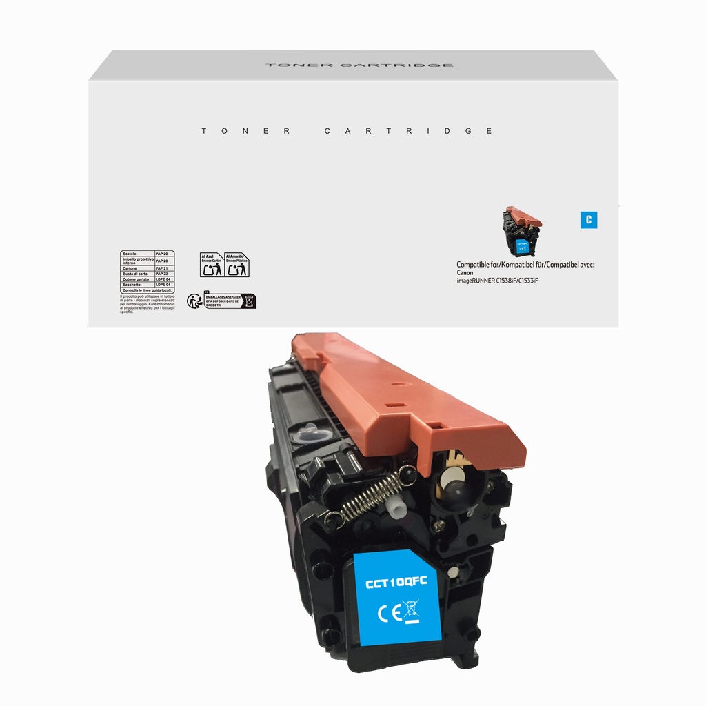 White Box Remanufactured Canon 4804C001 (T10L) Toner Cyan