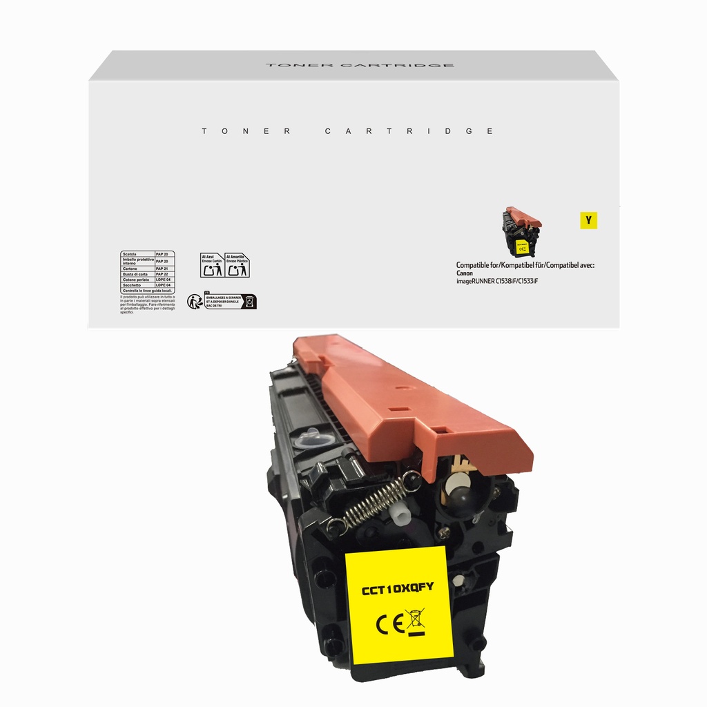 White Box Remanufactured Canon 4563C001 (T10) Toner Yellow