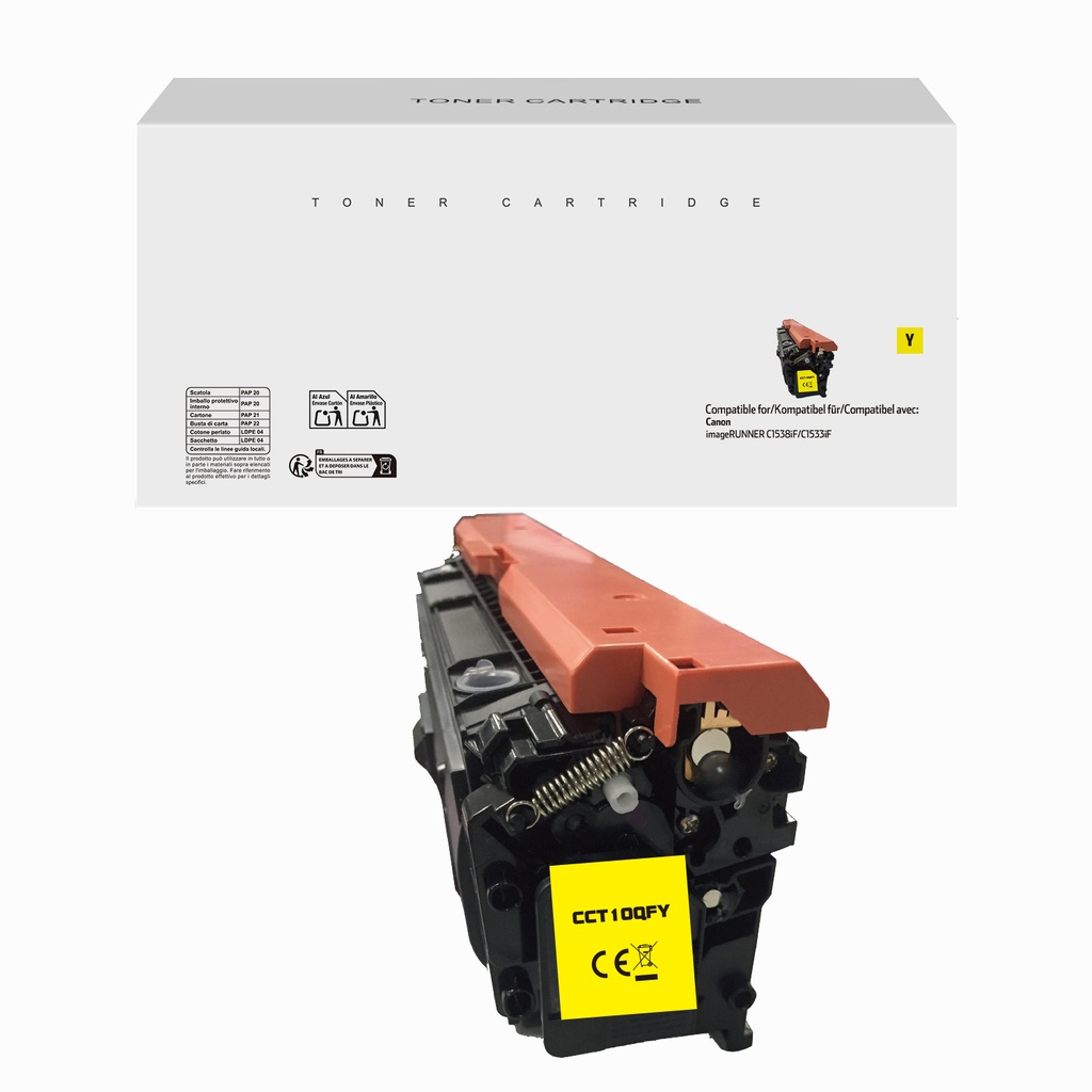 White Box Remanufactured Canon 4802C001 (T10L) Toner Yellow