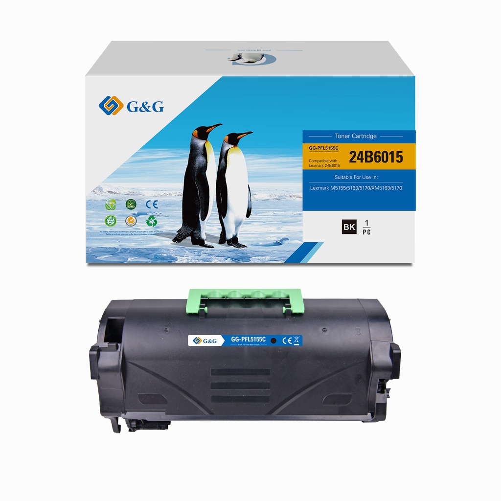 G&G Compatible Lexmark 24B6015 Toner Cartridge