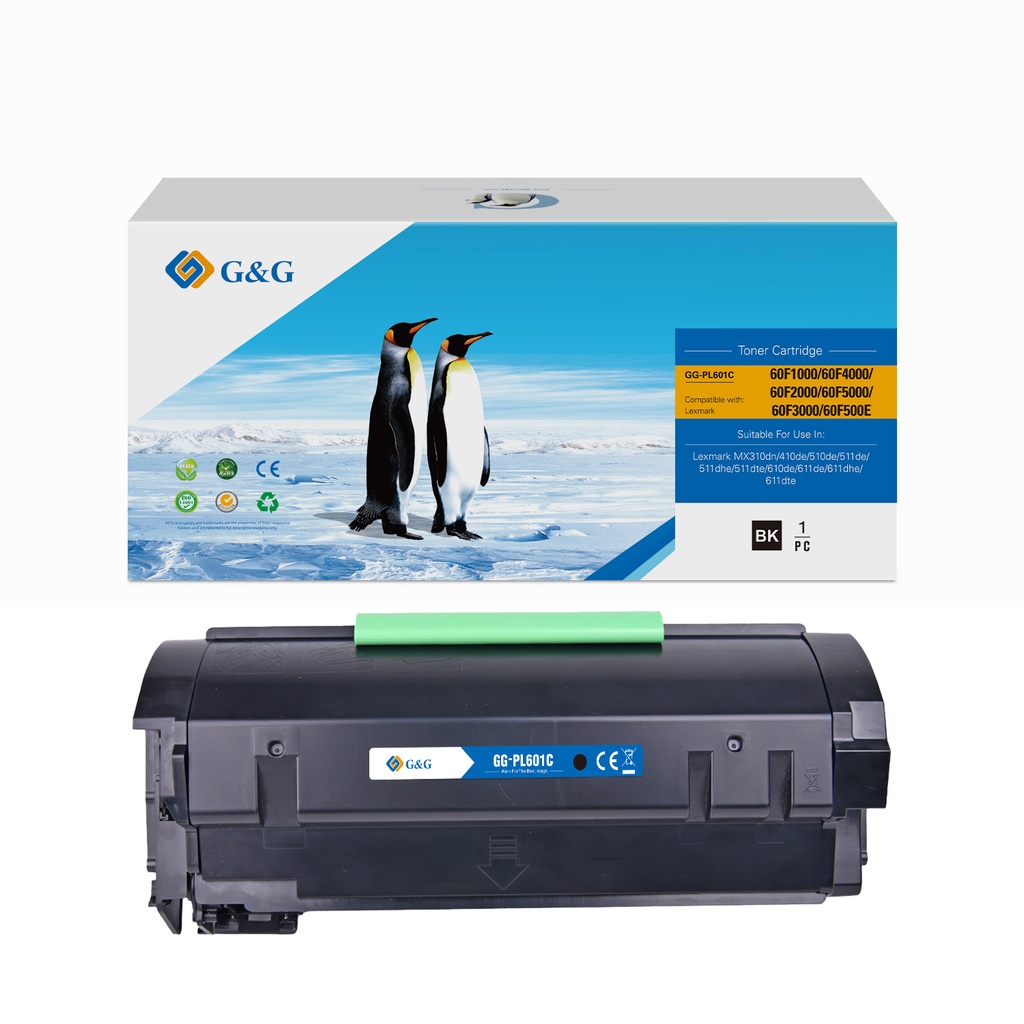 G&G Compatible Lexmark 60F1000/60F4000/60F2000/60F5000/60F3000/60F500E Toner Mono