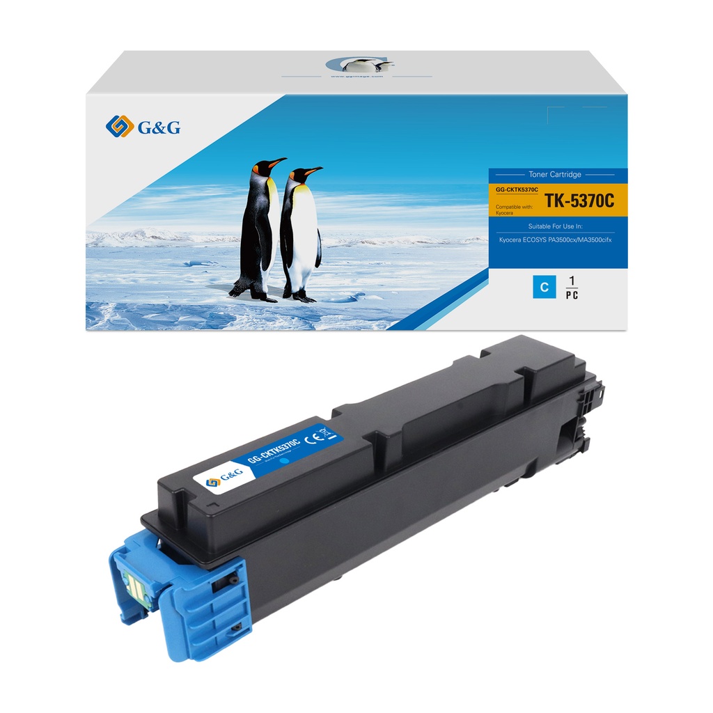 G&G Compatible Kyocera TK-5370C Toner Cartridge