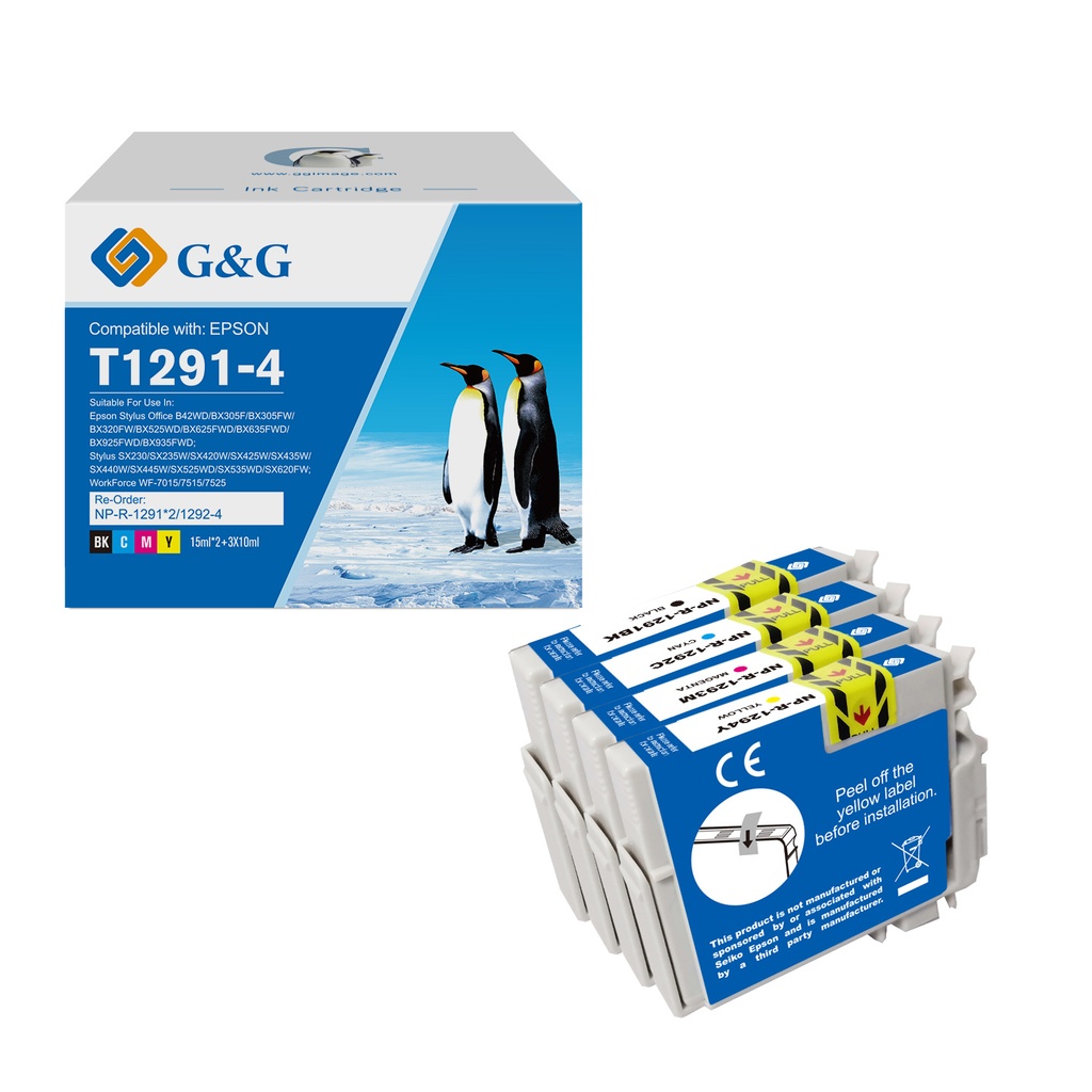 G&G Compatible Epson T1291*2/1292/1293/1294 Ink