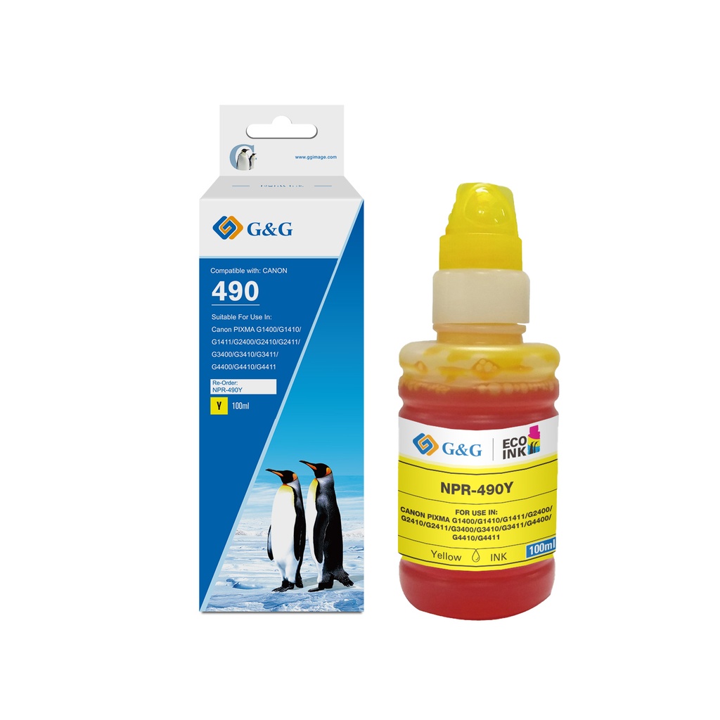 G&G Compatible Canon GI-490Y Ecotank Ink Y