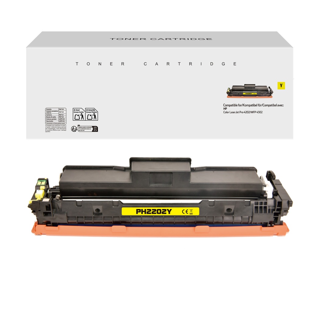 White Box Compatible HP W2202A Toner Cartridge Yellow