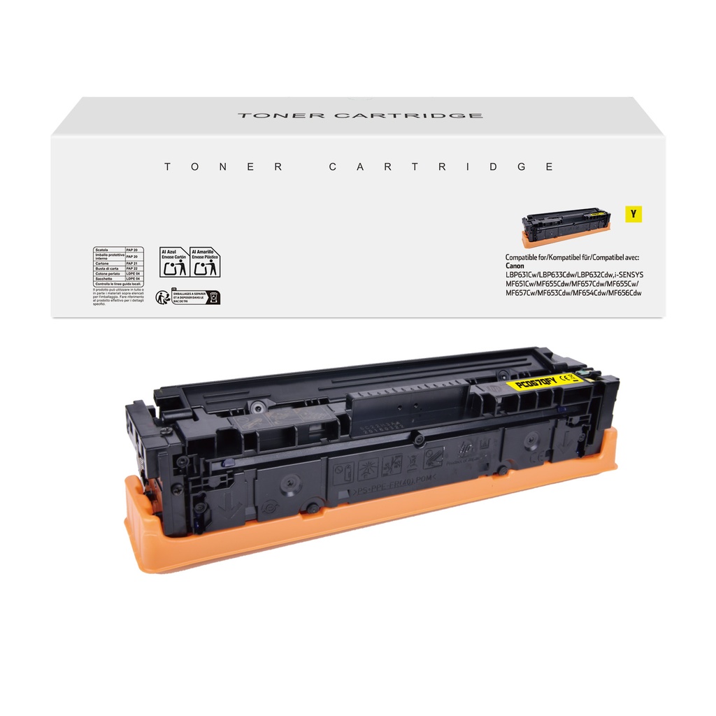 White Box Remanufactured Canon 5099C002 (067) Toner Yellow