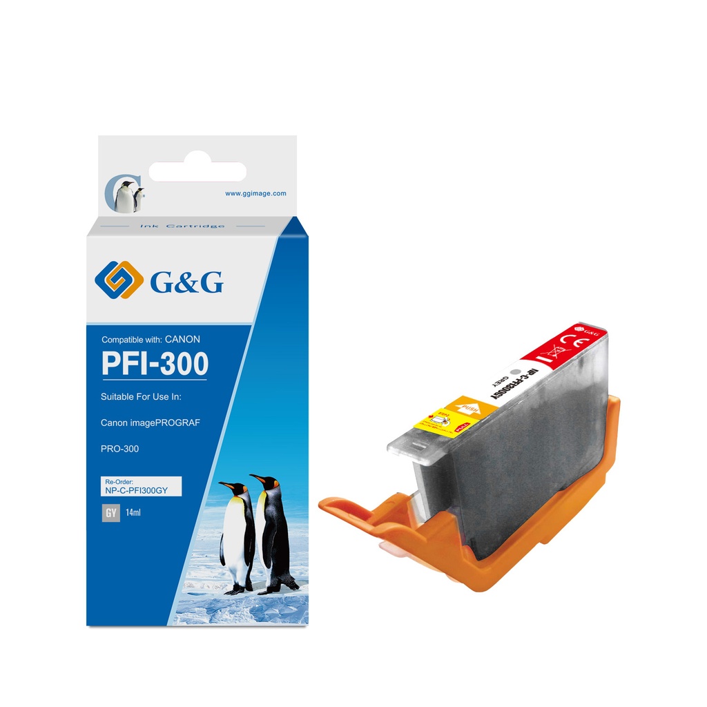 G&G Compatible Canon PFI-300 Inkjet Cartridge Gray