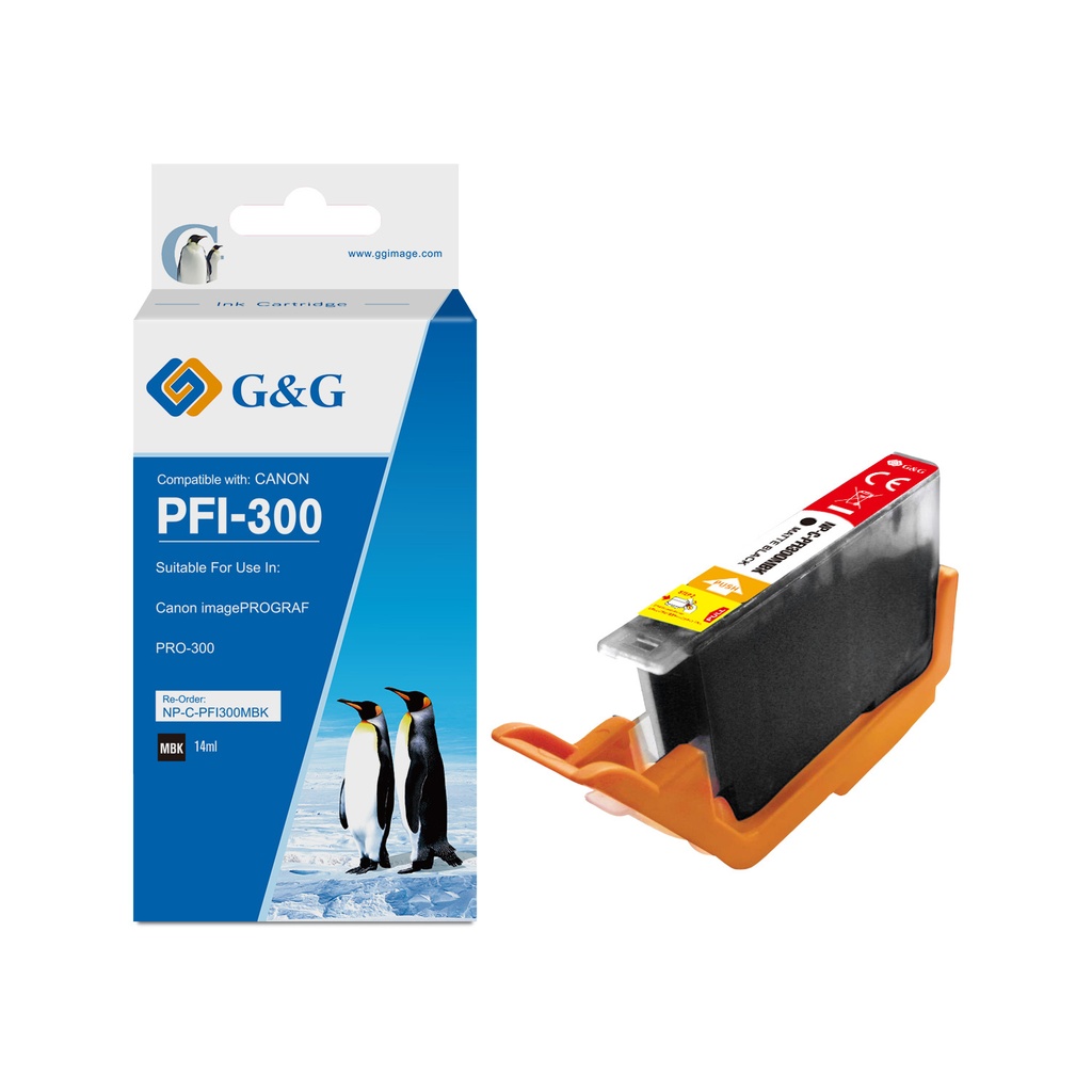 G&G Compatible Canon PFI-300 Inkjet Cartridge Matte Black