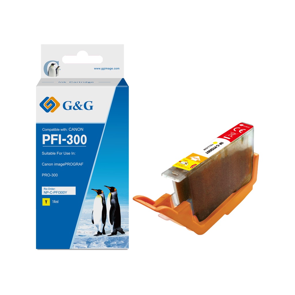 G&G Compatible Canon PFI-300 Inkjet Cartridge Yellow