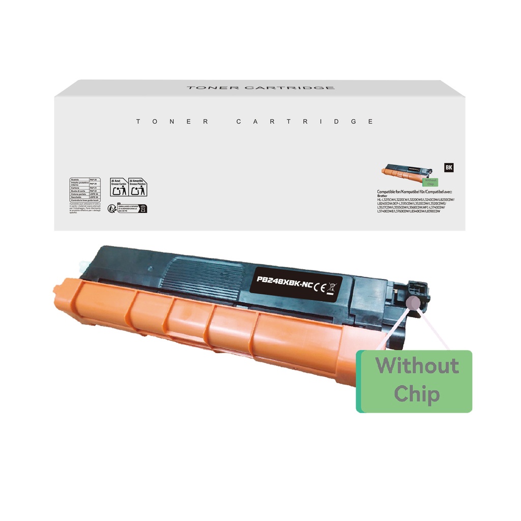 White Box Compatible Brother TN-248XLBK Toner Black(No Chip)