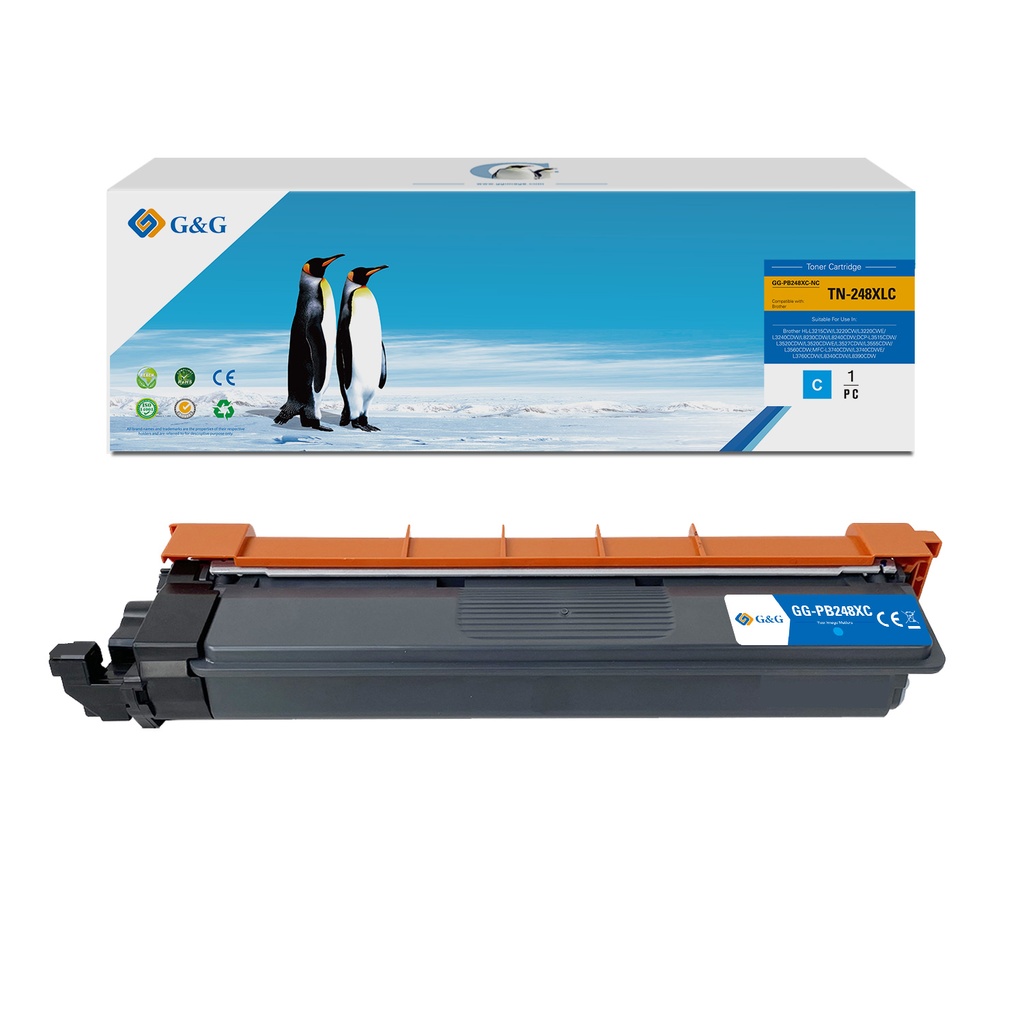 G&G Compatible Brother TN-248XC Toner Cyan (No Chip)