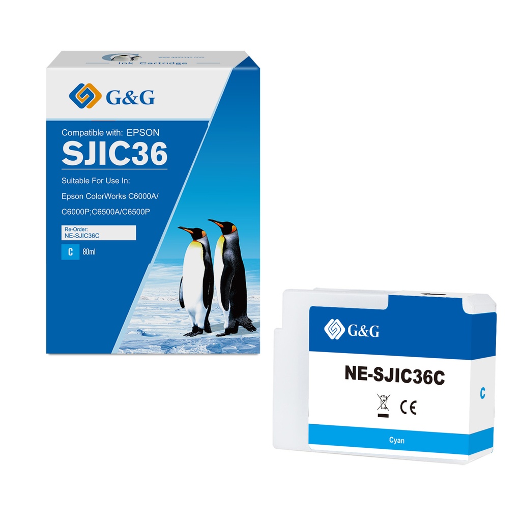 G&G Compatible Epson SJIC36P Inkjet Cartridge Cyan