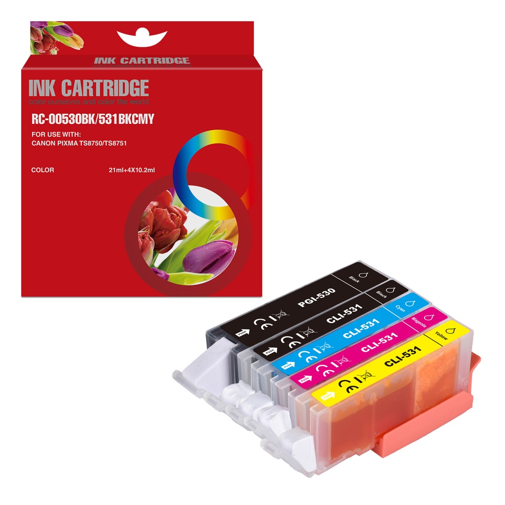 Red Box Compatible Canon PGI-530BK/CLI-531BKCMY(D1) Inkjet Cartridge BKCMY