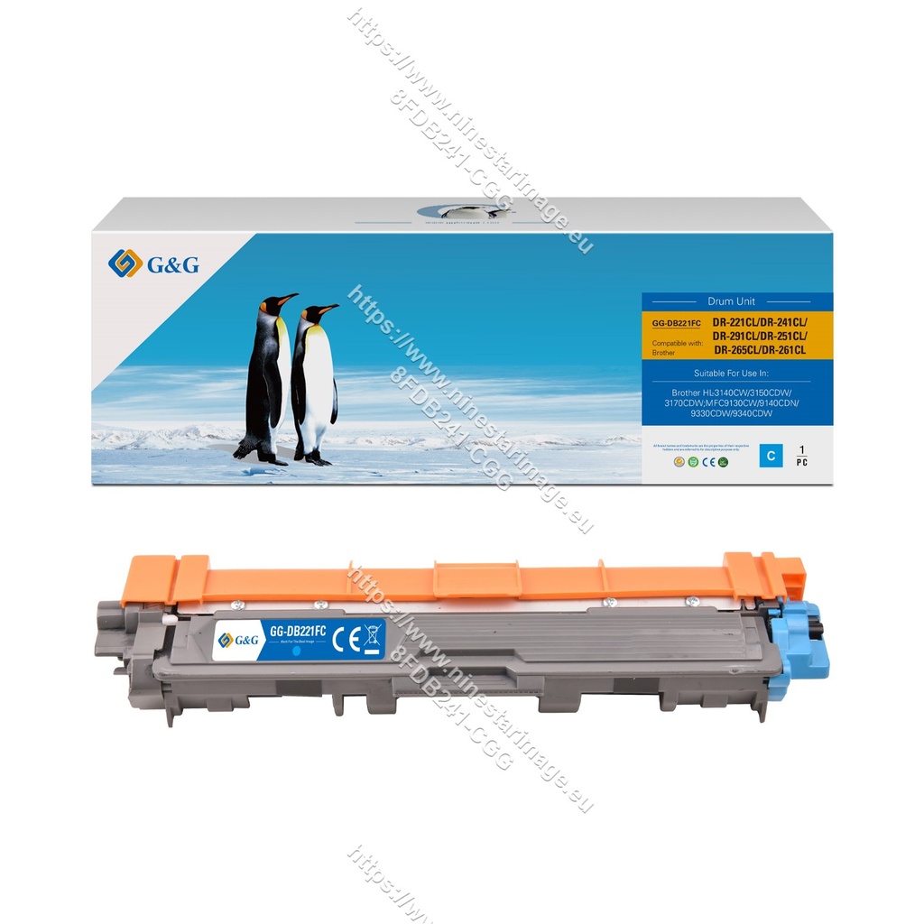 G&G Remanufactured Brother DR-221CL/DR-241CL/DR-291CL/DR-251CL/DR-265CL/DR-261CL Drum Unit Cyan