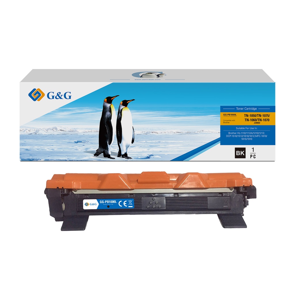 G&G Compatible Brother TN-1050/TN-1075/TN-1060/TN1070/TN1030 Toner Mono