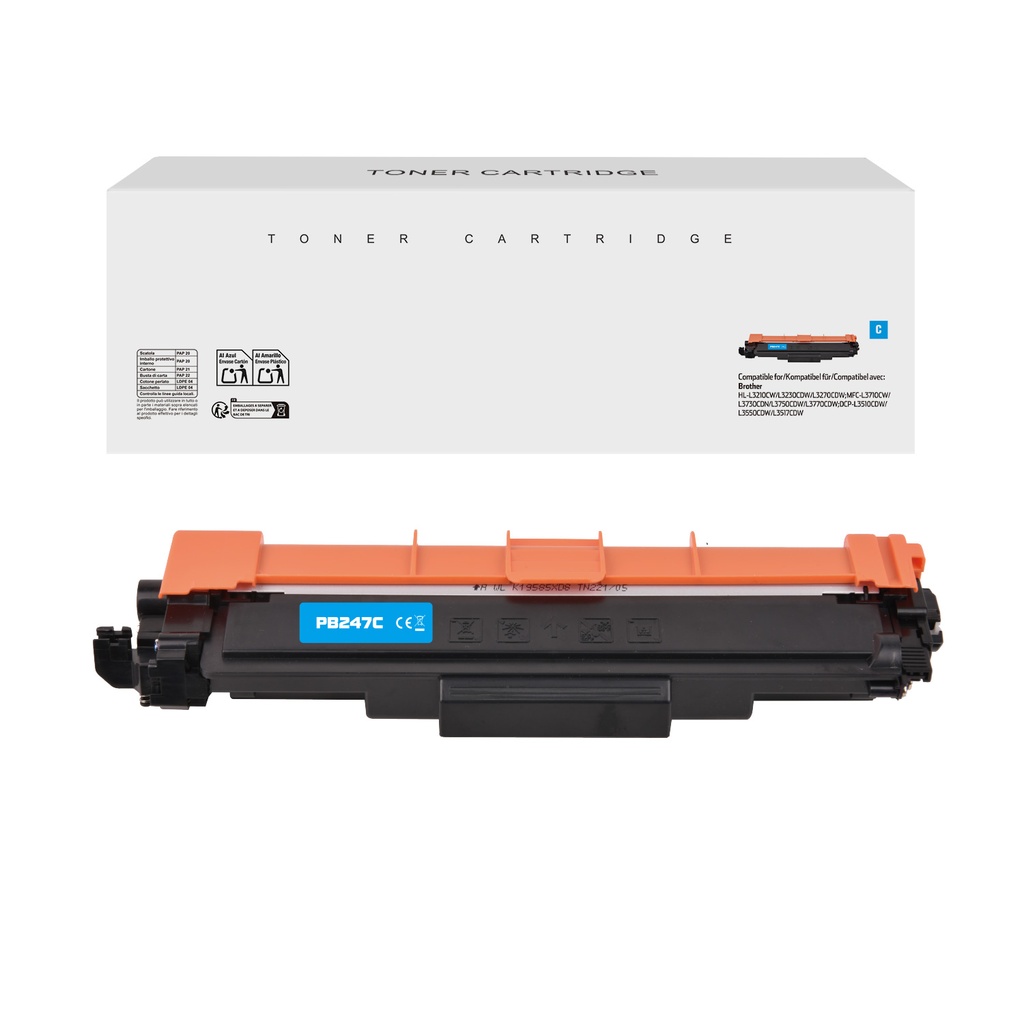 White Box Compatible Brother TN-247C Toner Cyan