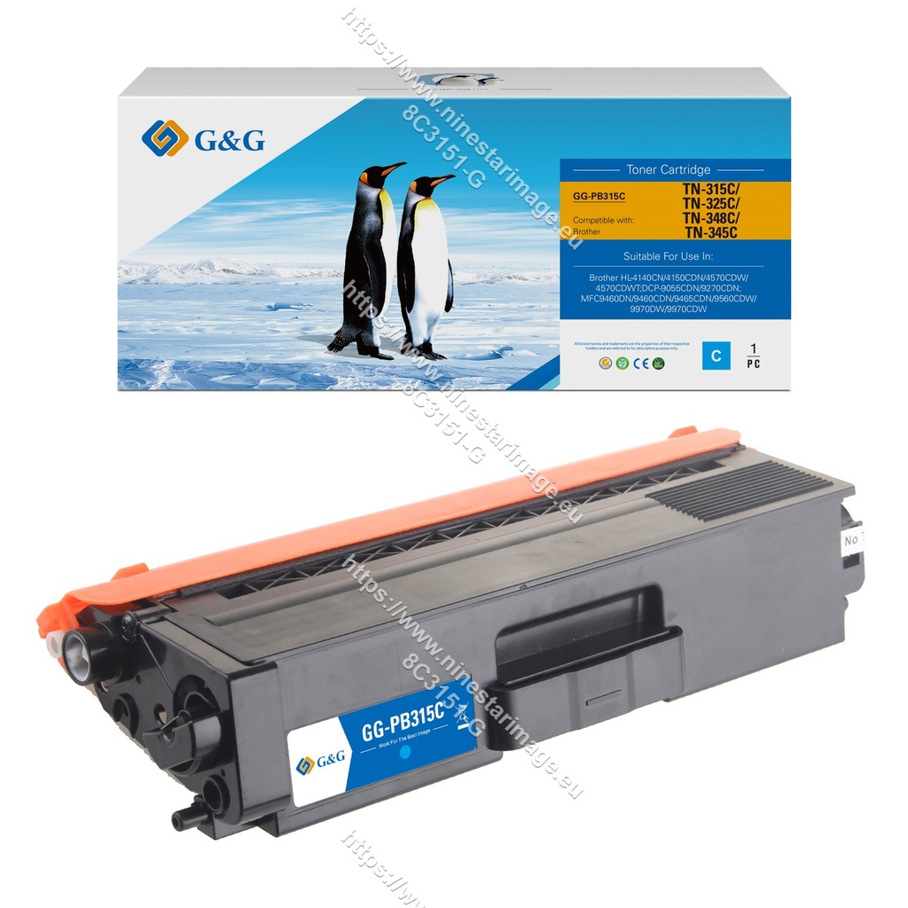 G&G Compatible Brother TN-315C/TN-325C/TN-348C/TN-345C Toner Cyan[No Restock]