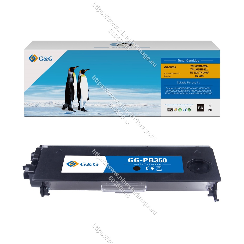 G&G Compatible Brother TN-350/TN-2000/TN-2075/TN-25J/TN-2025/TN-2050/TN-2005 Toner Mono