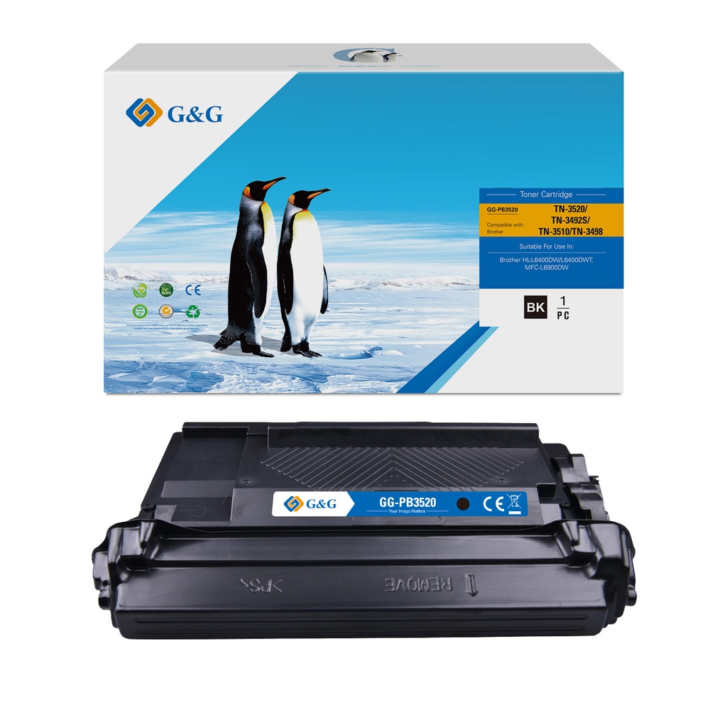 G&G Compatible Brother TN-3520/TN-3492S/TN-3510/TN-3498 Toner Mono