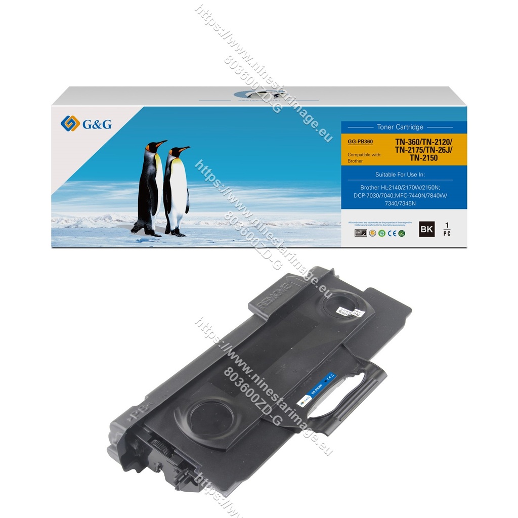 G&G Compatible Brother TN-360/TN-2120/TN-2175/TN-26J/TN-2150 Toner Mono