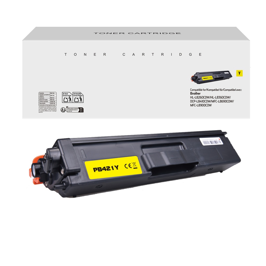 White Box Compatible Brother TN-421Y/TN-441Y Toner Yellow