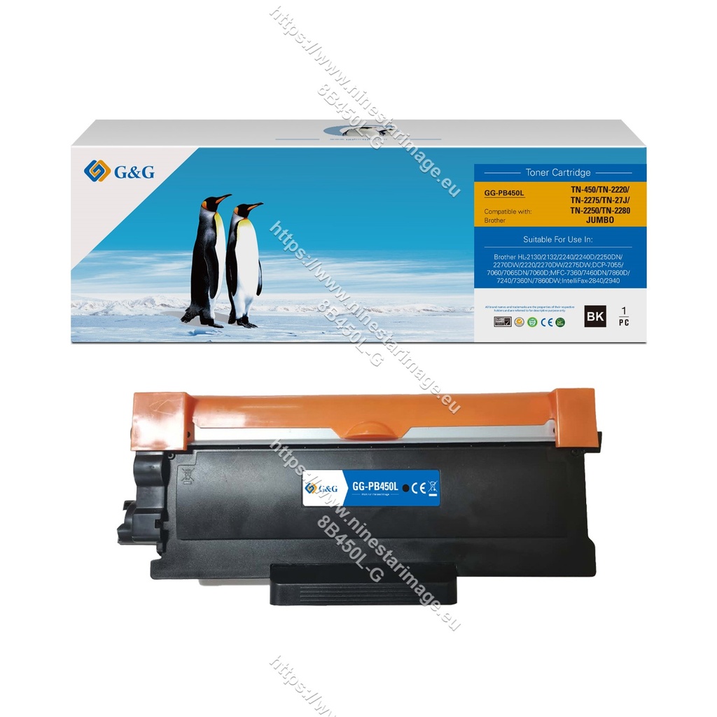 G&G Compatible Brother TN-450/TN-2220/TN-2275/TN-27J/TN-2250/TN-2280 Toner Mono