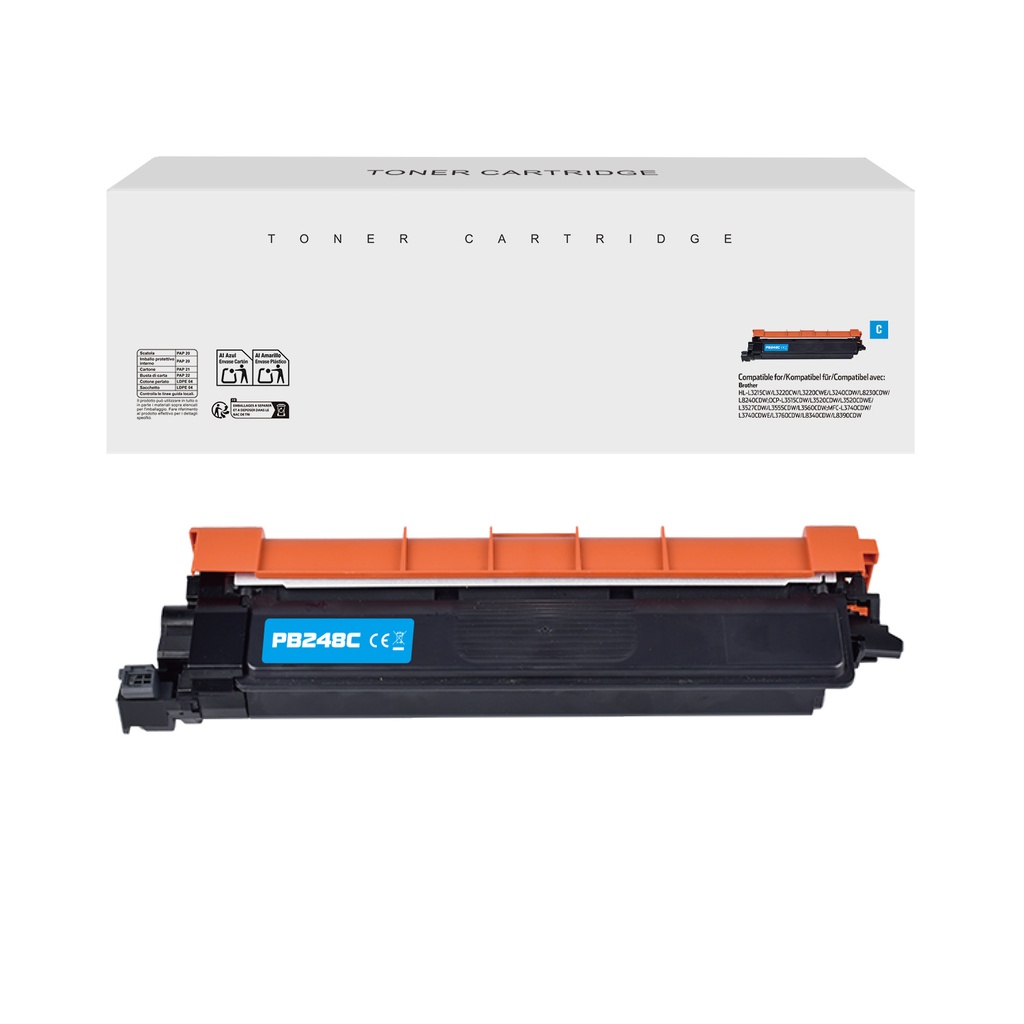 White Box Compatible Brother TN-248C Toner Cyan