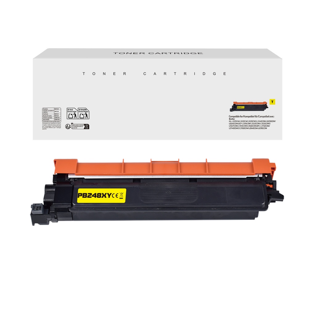 White Box Compatible Brother TN-248XY Toner Yellow