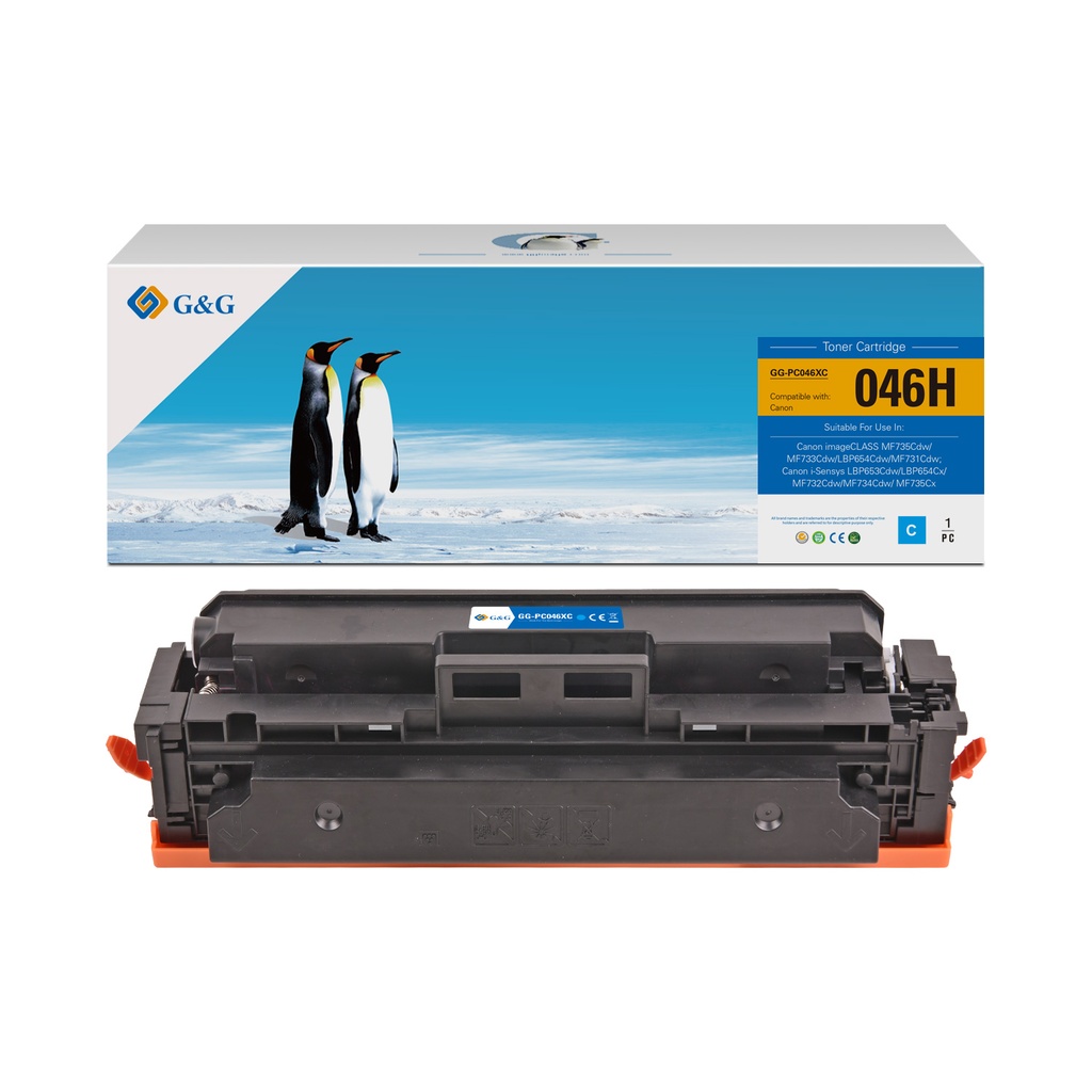 G&G Compatible Canon Cartridge 046H Cyan Toner Cyan[No Restock]