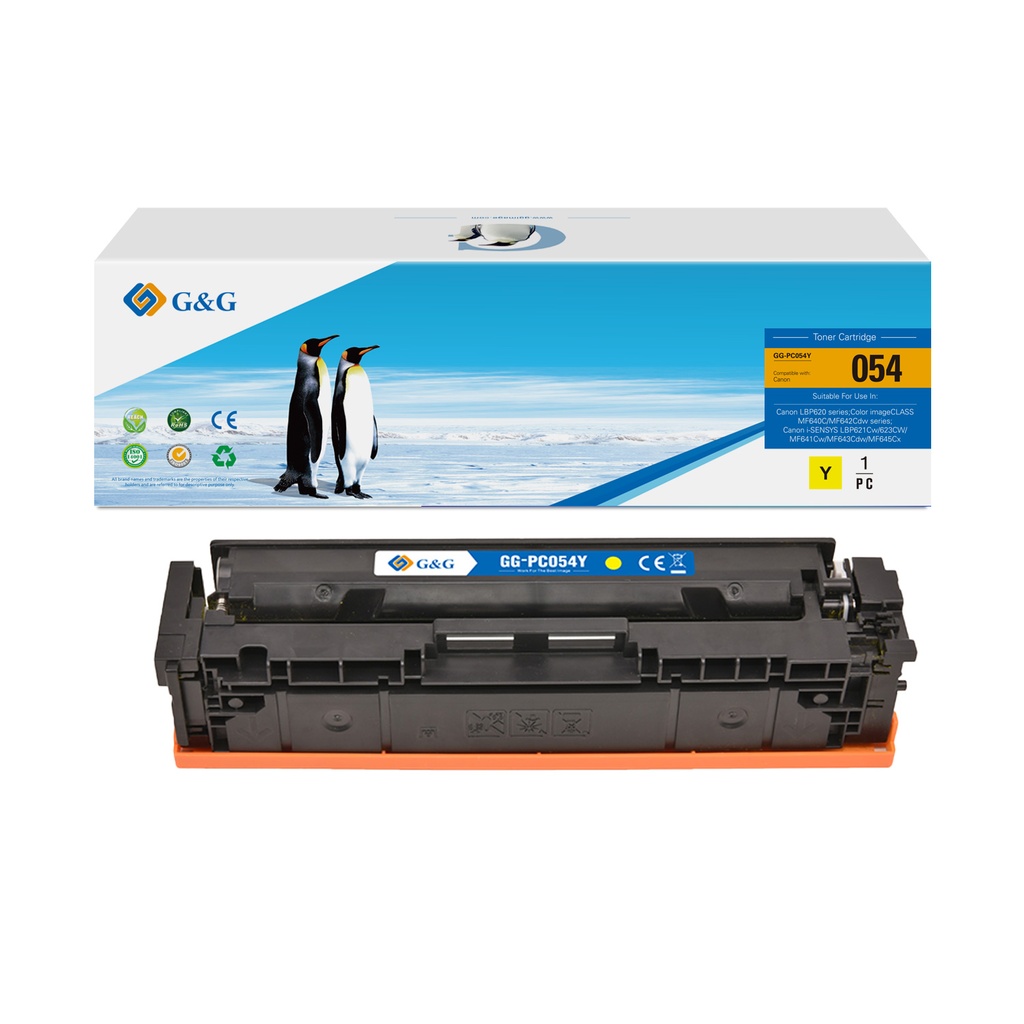 G&G Compatible Canon Cartridge 054 Yellow Toner Yellow[No Restock]