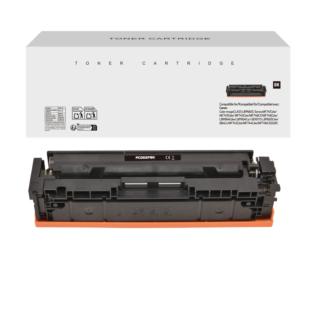 White Box Remanufactured Canon 3016C002 (055) Toner Black