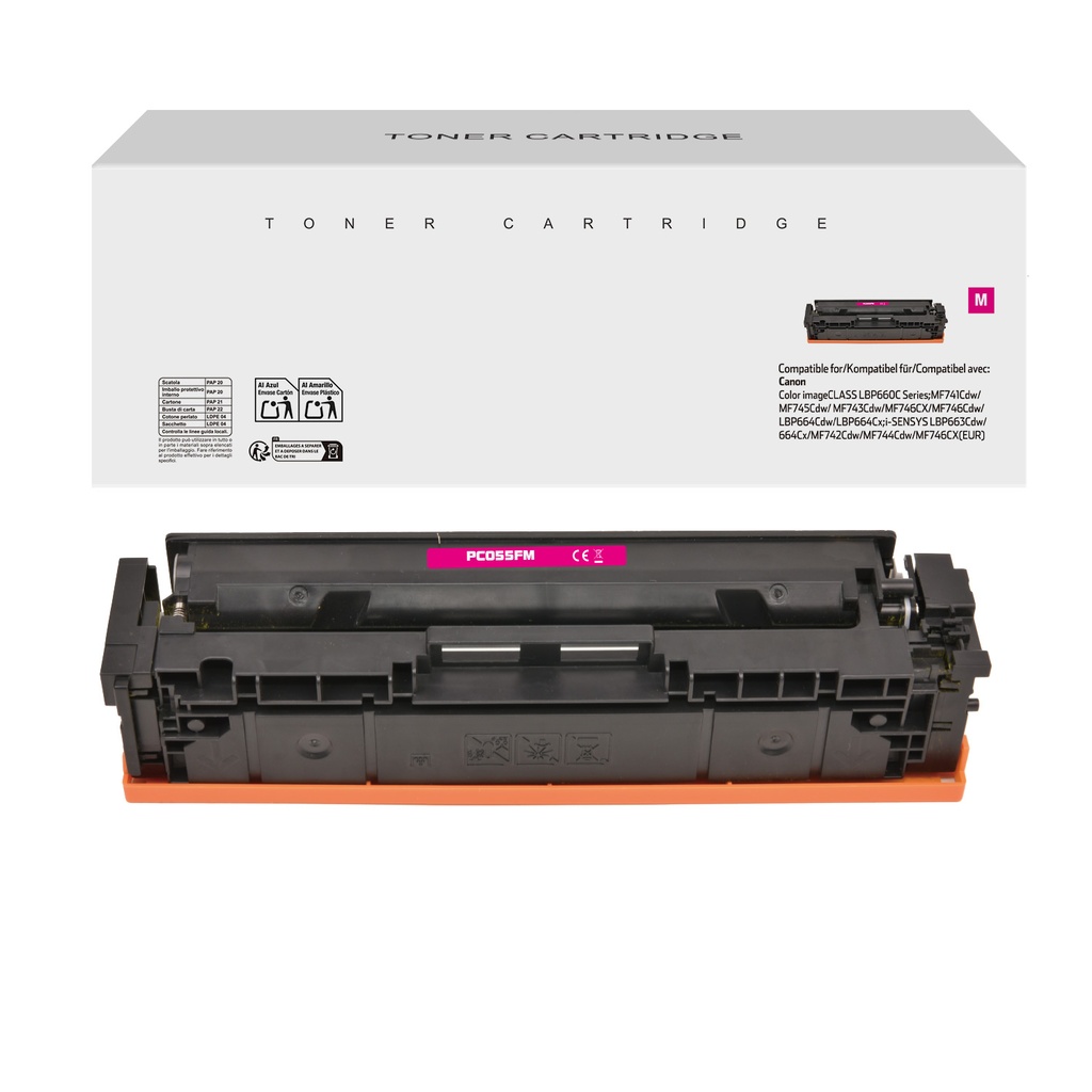 White Box Remanufactured Canon 3014C002 (055) Toner Magenta