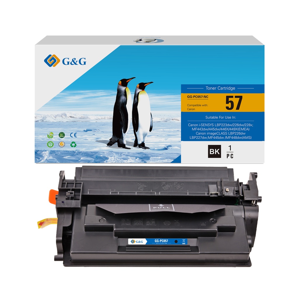 G&G Compatible Canon Toner 057/Cartridge 057 Toner Mono