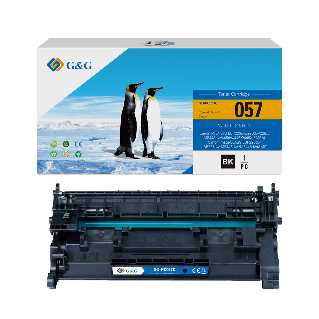 G&G Remanufactured Canon Toner 057/Cartridge 057 Toner Mono[No Restock]