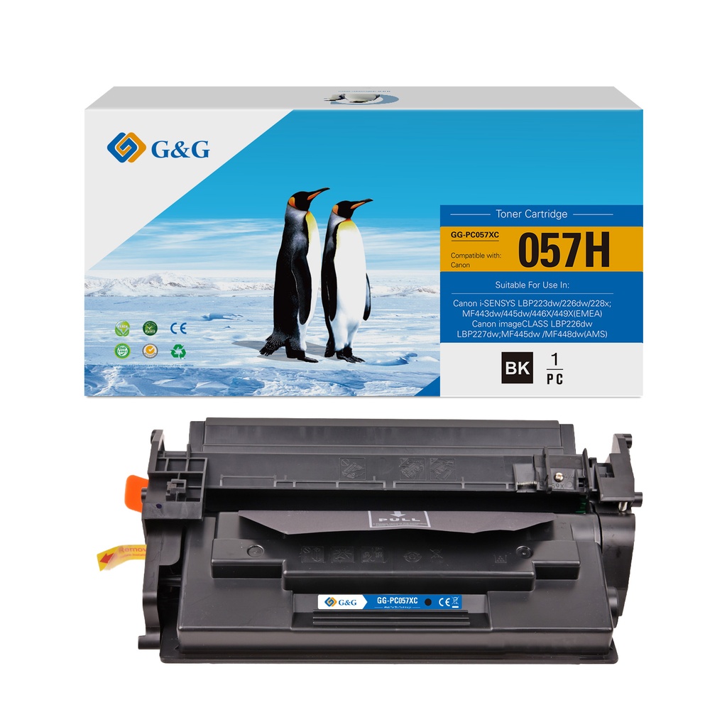 G&G Compatible Canon Toner 057H/Cartridge 057H Toner Mono