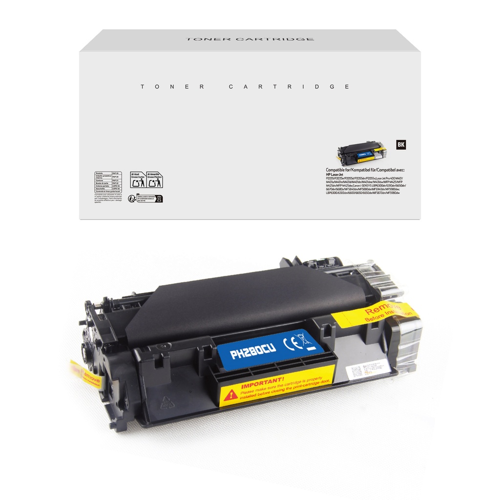 White Box Compatible HP CE505A/CF280A/CRG119/CRG719/CRG519/CRG319 Toner Mono[No Restock]