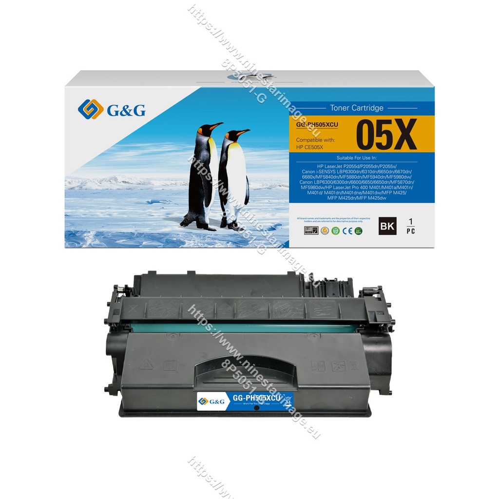 G&G Compatible HP CE505X/CF280X/CRG119II/CRG719H/CRG519II/CRG319II Toner Mono