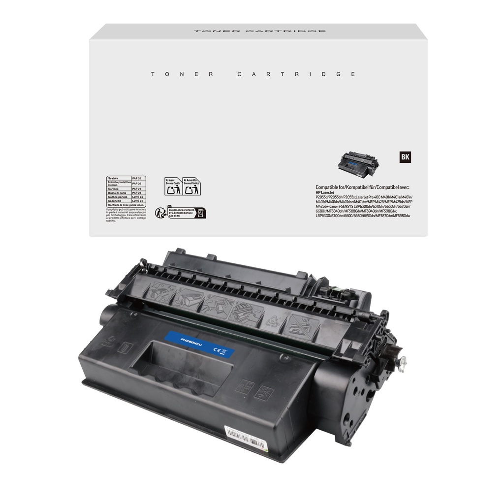 White Box Compatible HP CE505X/CF280X/CRG119II/CRG719H/CRG519II/CRG319II Toner Mono[No Restock]