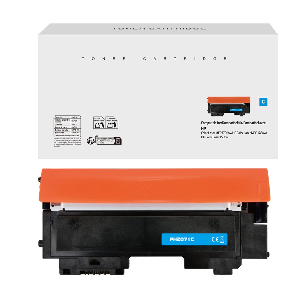 White Box Compatible HP W2071A Toner Cyan