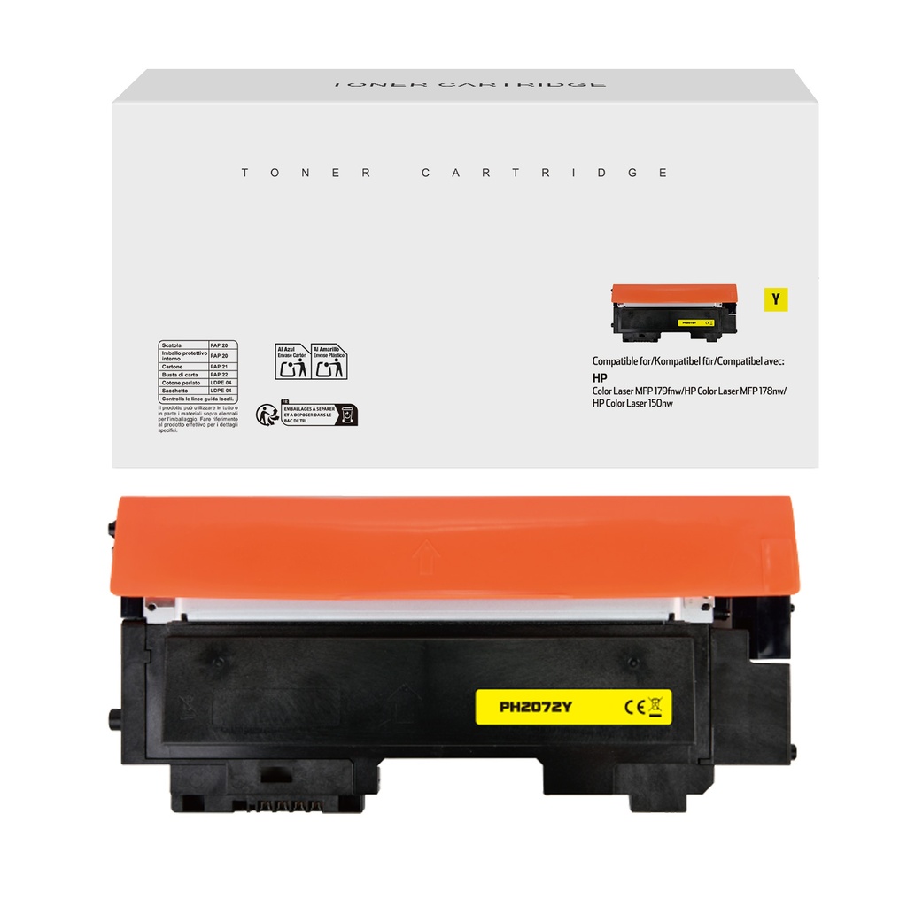 White Box Compatible HP W2072A Toner Yellow