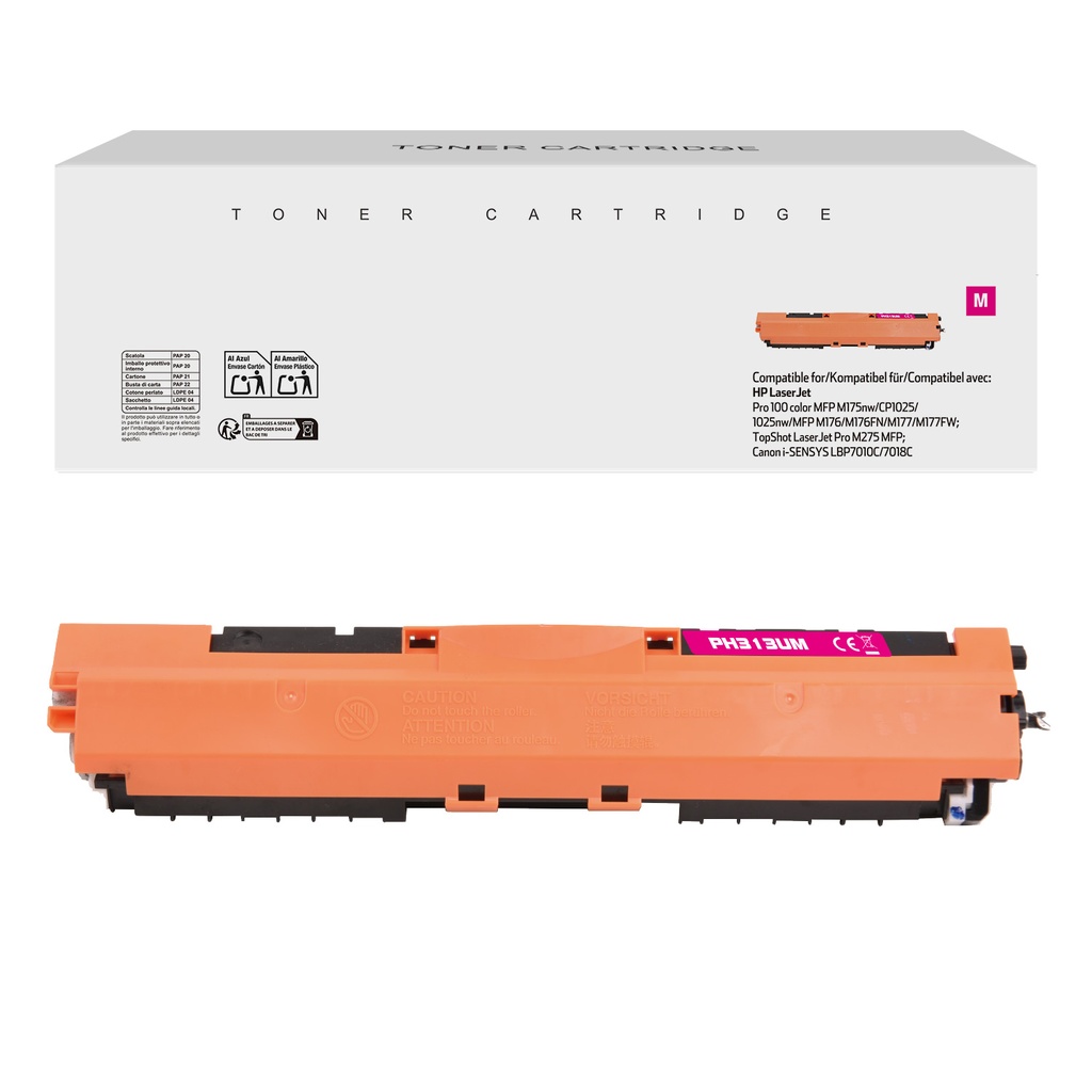 White Box Compatible HP CE313A/CRG129M/CRG729M/CRG329M/CF353A Toner Magenta