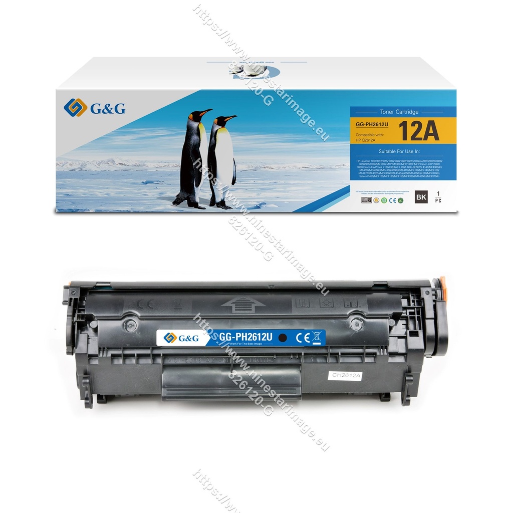 G&G Compatible HP Q2612A/FX9/FX10/CRG303/CRG104/CRG703/CRG304 Toner Mono