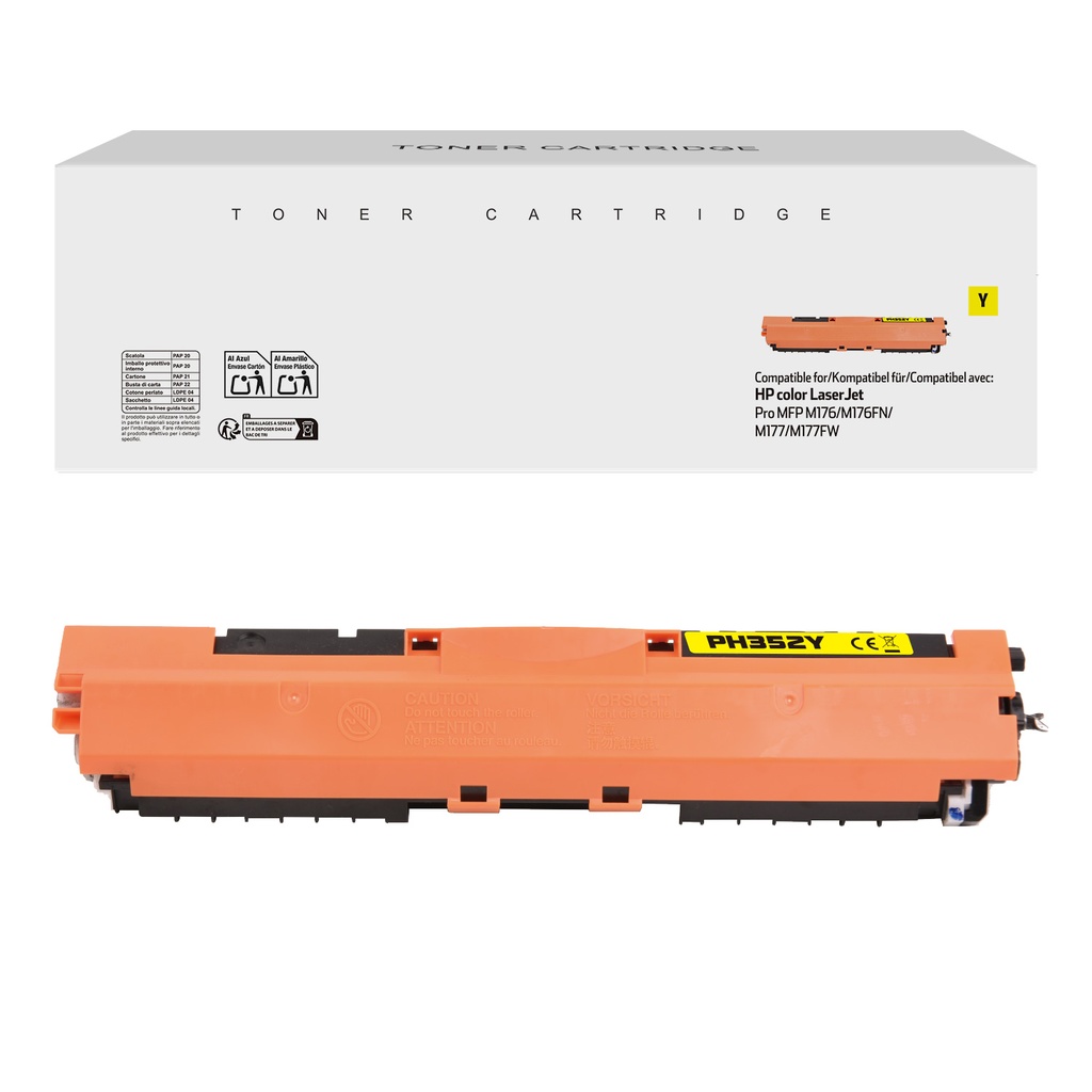 White Box Compatible HP CF352A Toner Y
