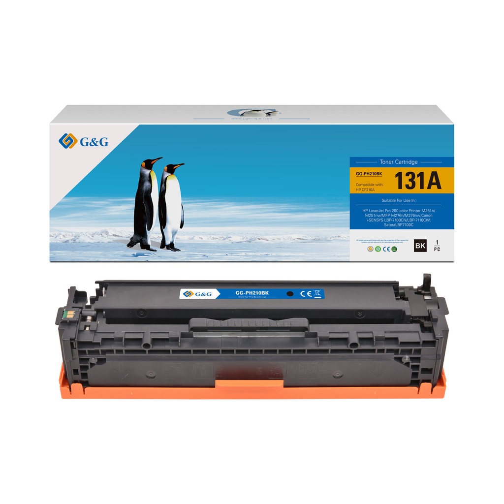 G&G Compatible HP CF210A/CRG131BK/CRG731BK/CRG331BK Toner Black[No Restock]
