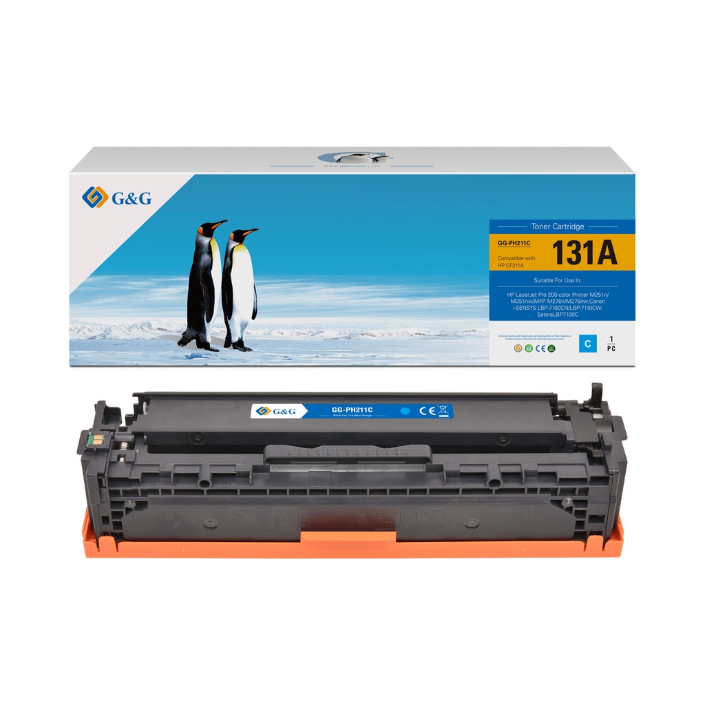 G&G Compatible HP CF211A/CRG131C/CRG731C/CRG331C Toner Cyan[No Restock]