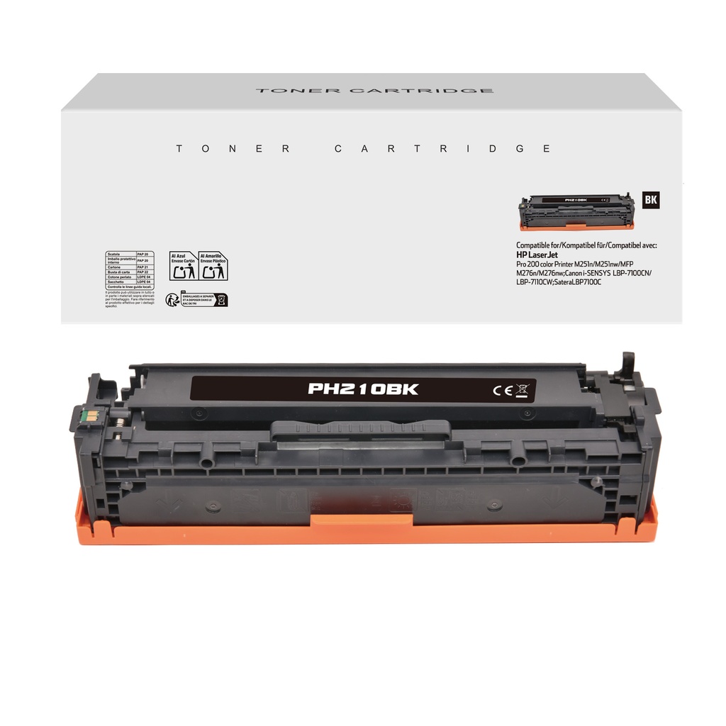 White Box Compatible HP CF210A/CRG131BK/CRG731BK/CRG331BK Toner Black[No Restock]
