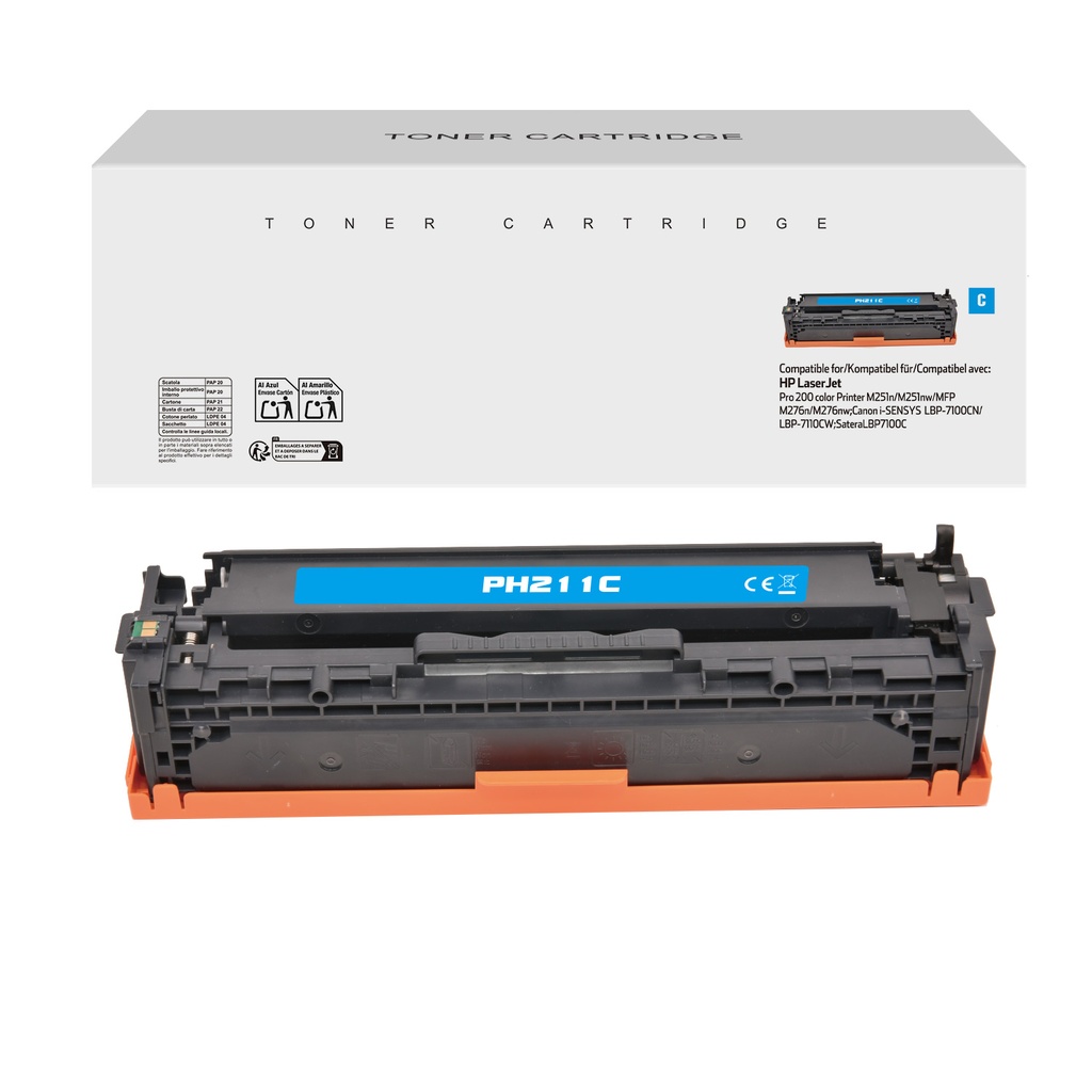 White Box Compatible HP CF211A/CRG131C/CRG731C/CRG331C Toner C