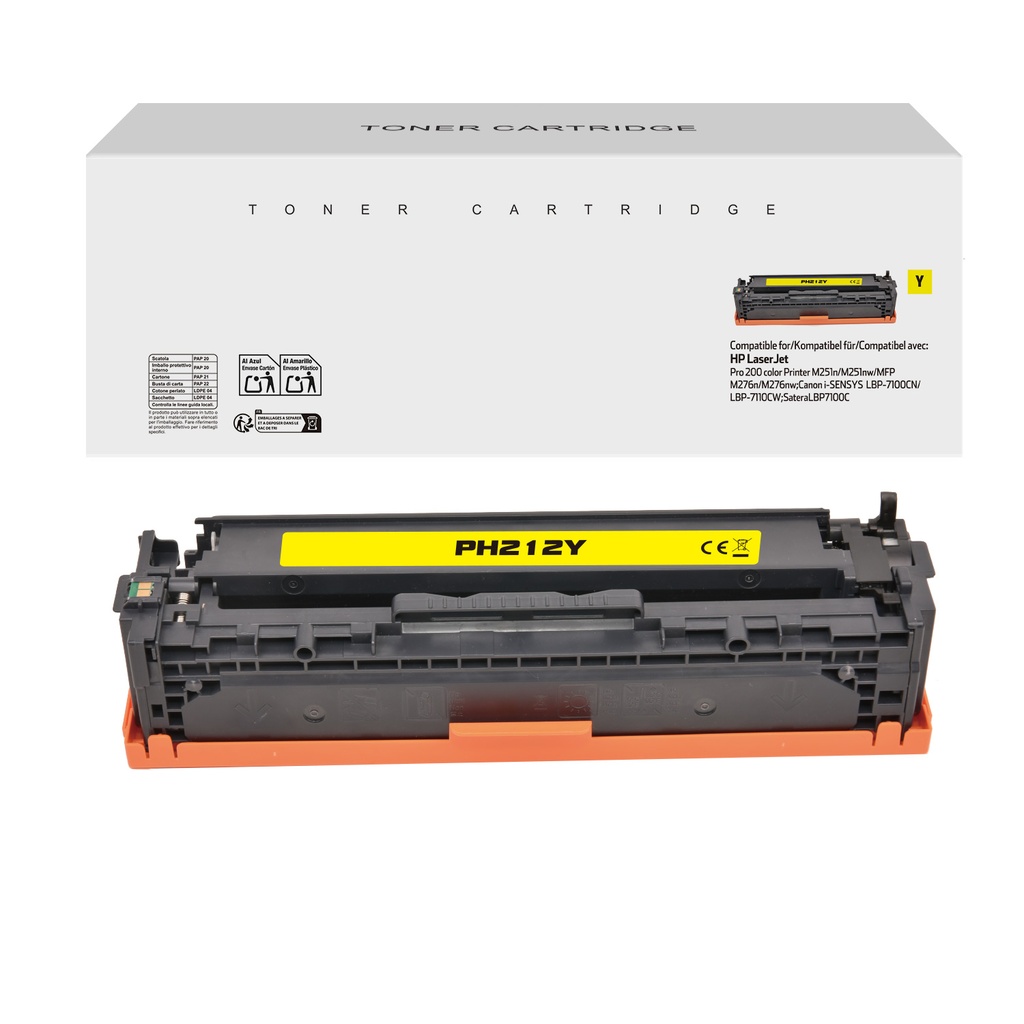 White Box Compatible HP CF212A/CRG131Y/CRG731Y/CRG331Y Toner Yellow[No Restock]
