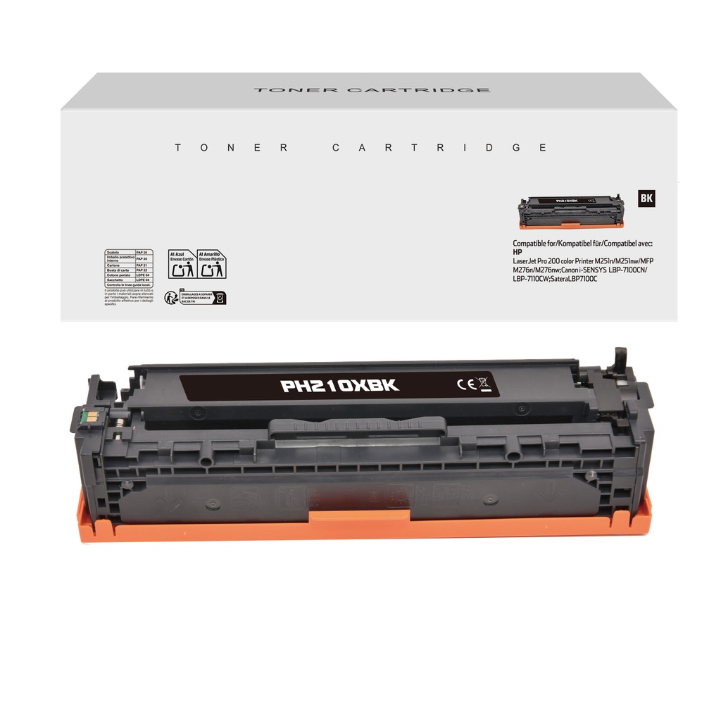 White Box Compatible HP CF210X/CRG131IIBK/CRG731HBK/CRG331IIBK Toner Black[No Restock]